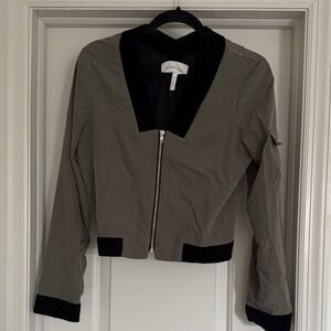 BCBG Olive Bomber Jacket with Black Accents